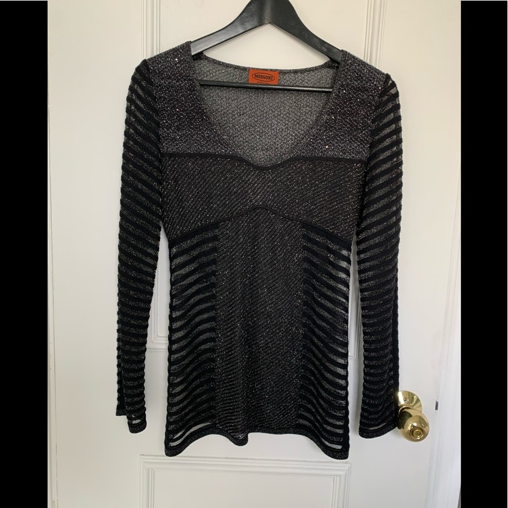 Missoni black metallic long sleeve. Size 40